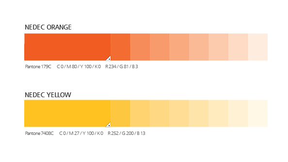 COLOR SYSTEM Nedec ORANGE, Nedec yellow